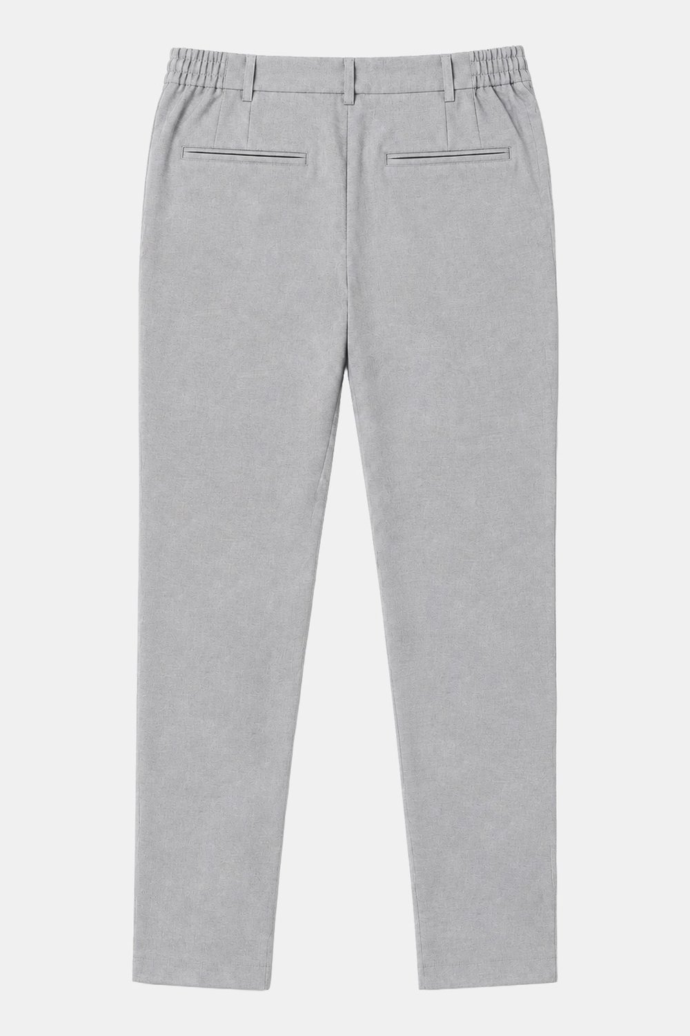 Gri Yanı Lastikli Köprülü Kemerli Slim Fit Jogger Pantolon