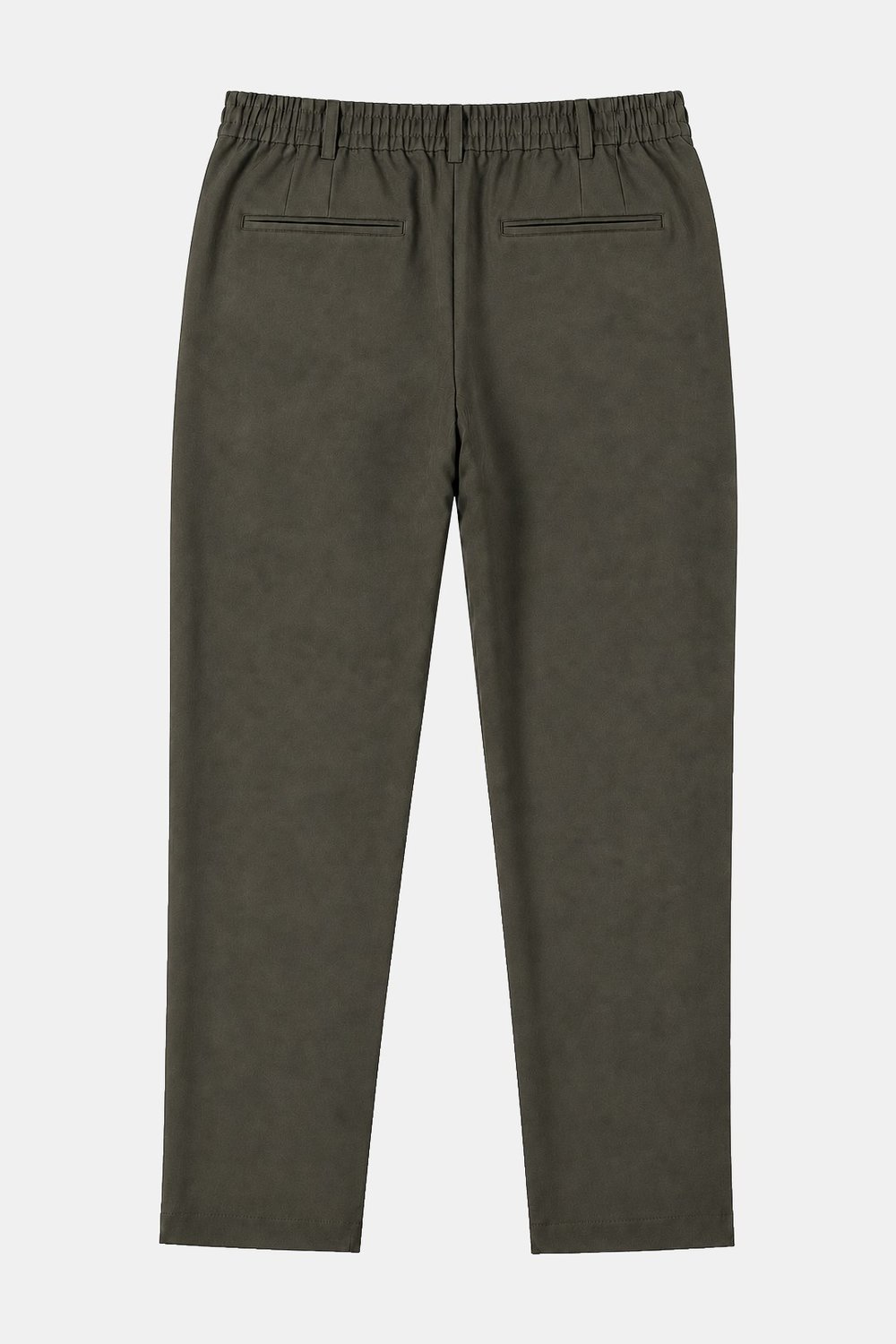 Haki Dokulu Arka Lastikli Köprü Kemerli Bağcıklı Slim Fit Jogger Pantolon