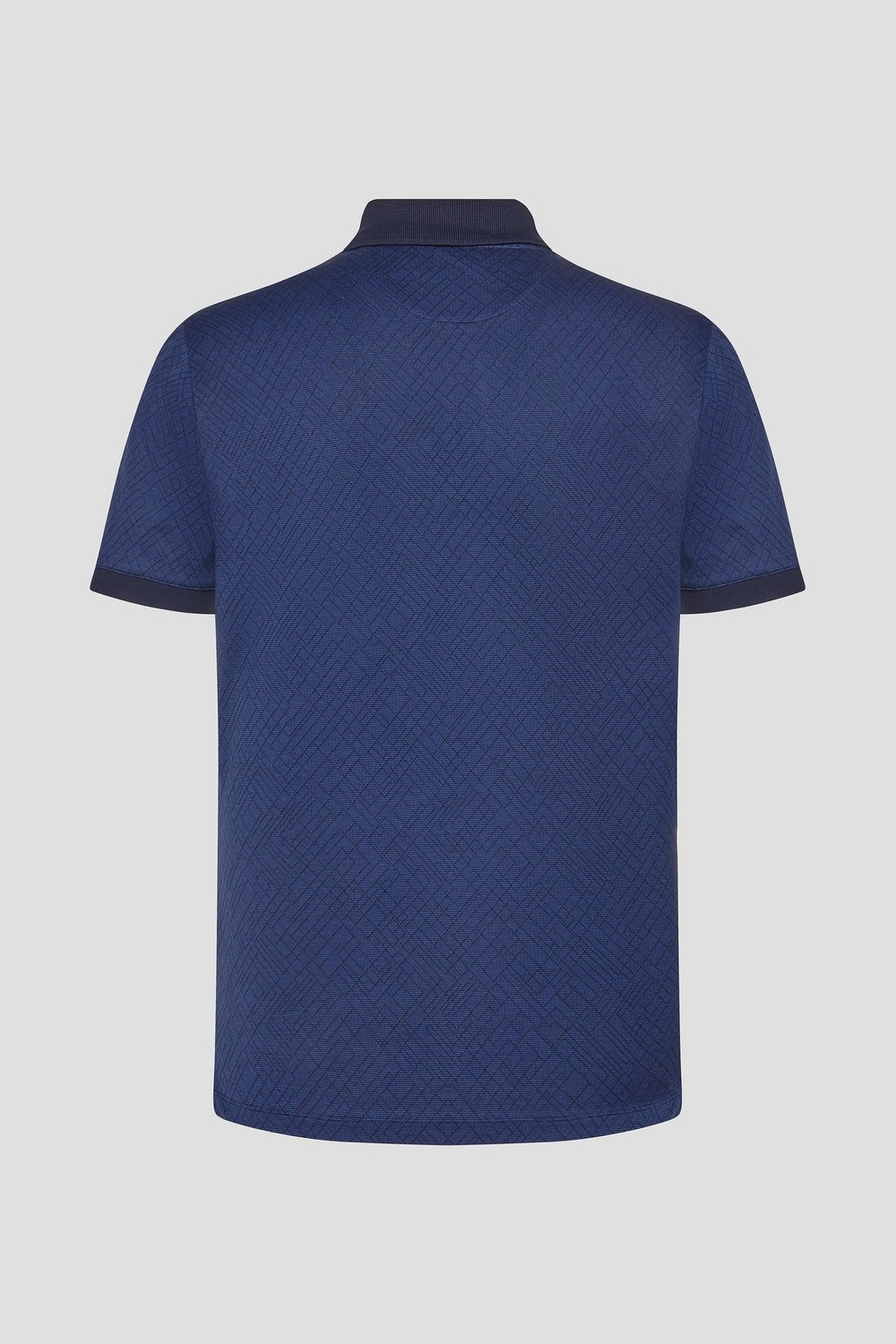 Jakar Desenli Polo Yaka Erkek T-Shirt Lacivert