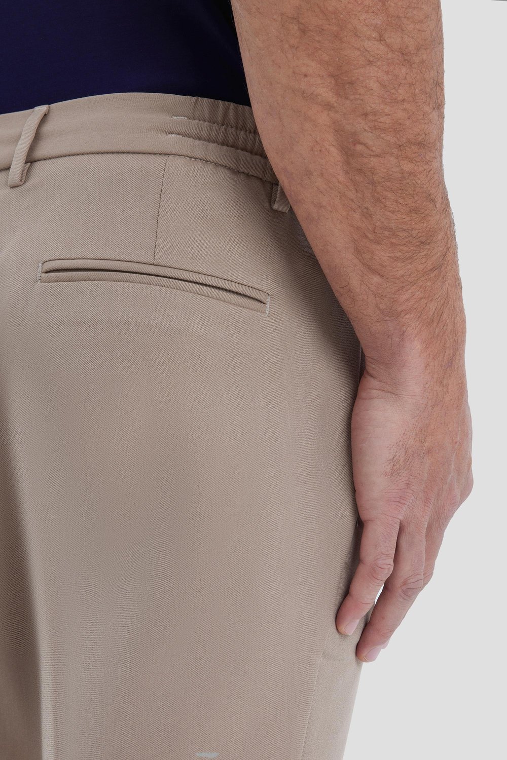 Bej Jogger Erkek Pantolon Normal Bel