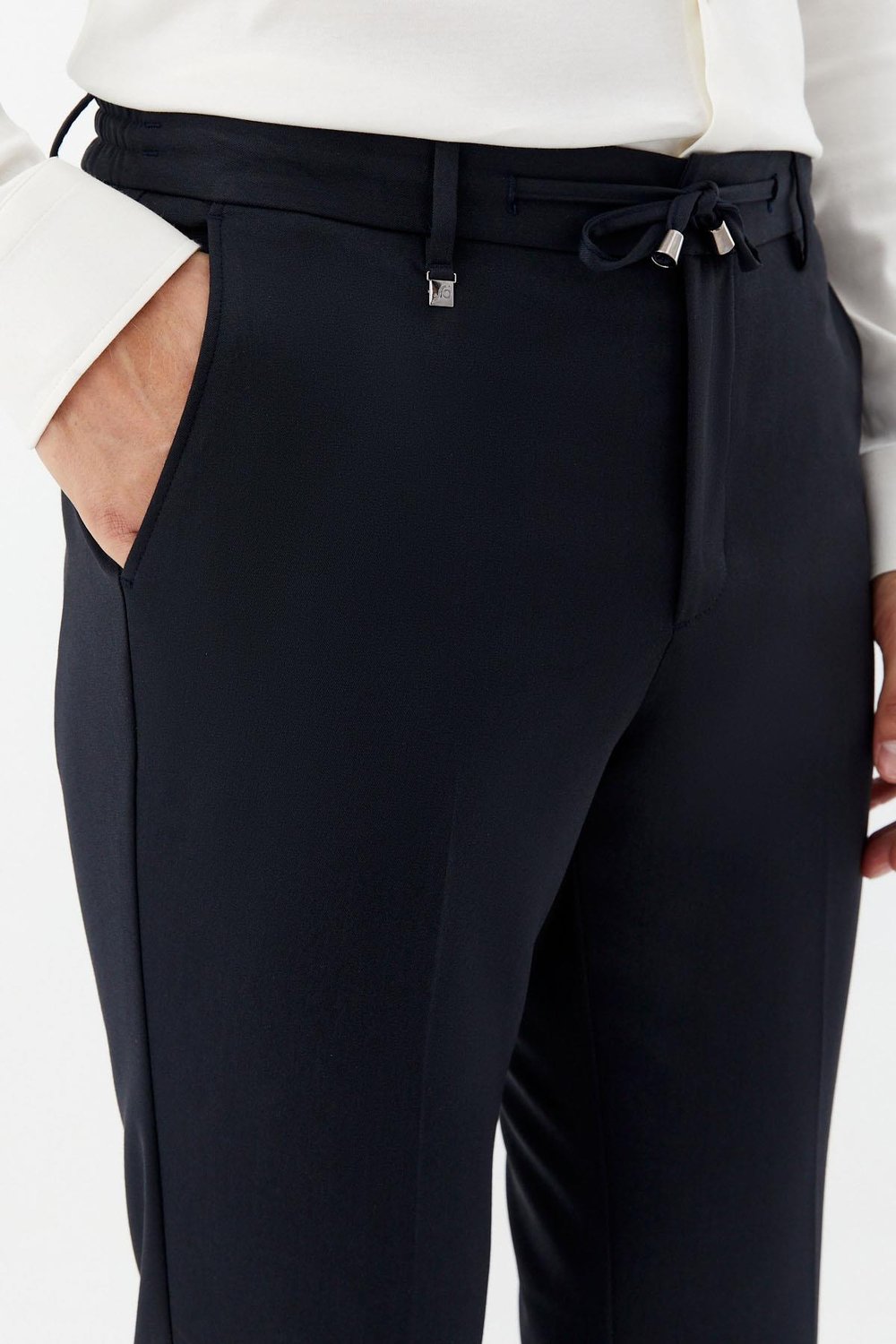 Lacivert Regular Fit Yan Cepli Jogger Erkek Pantolon