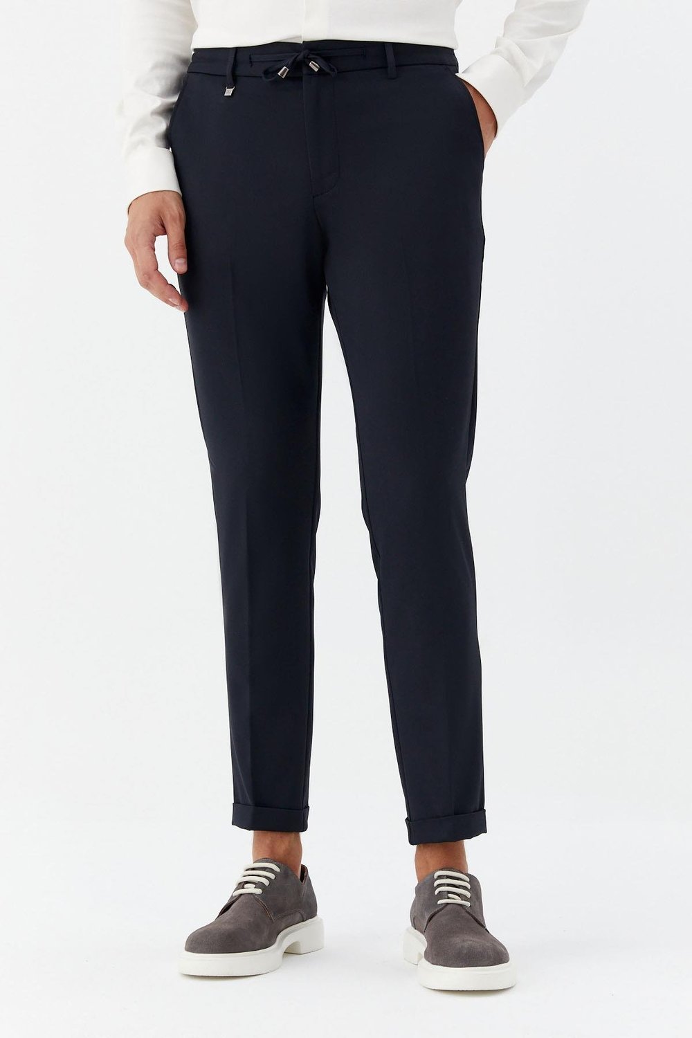 Lacivert Regular Fit Yan Cepli Jogger Erkek Pantolon