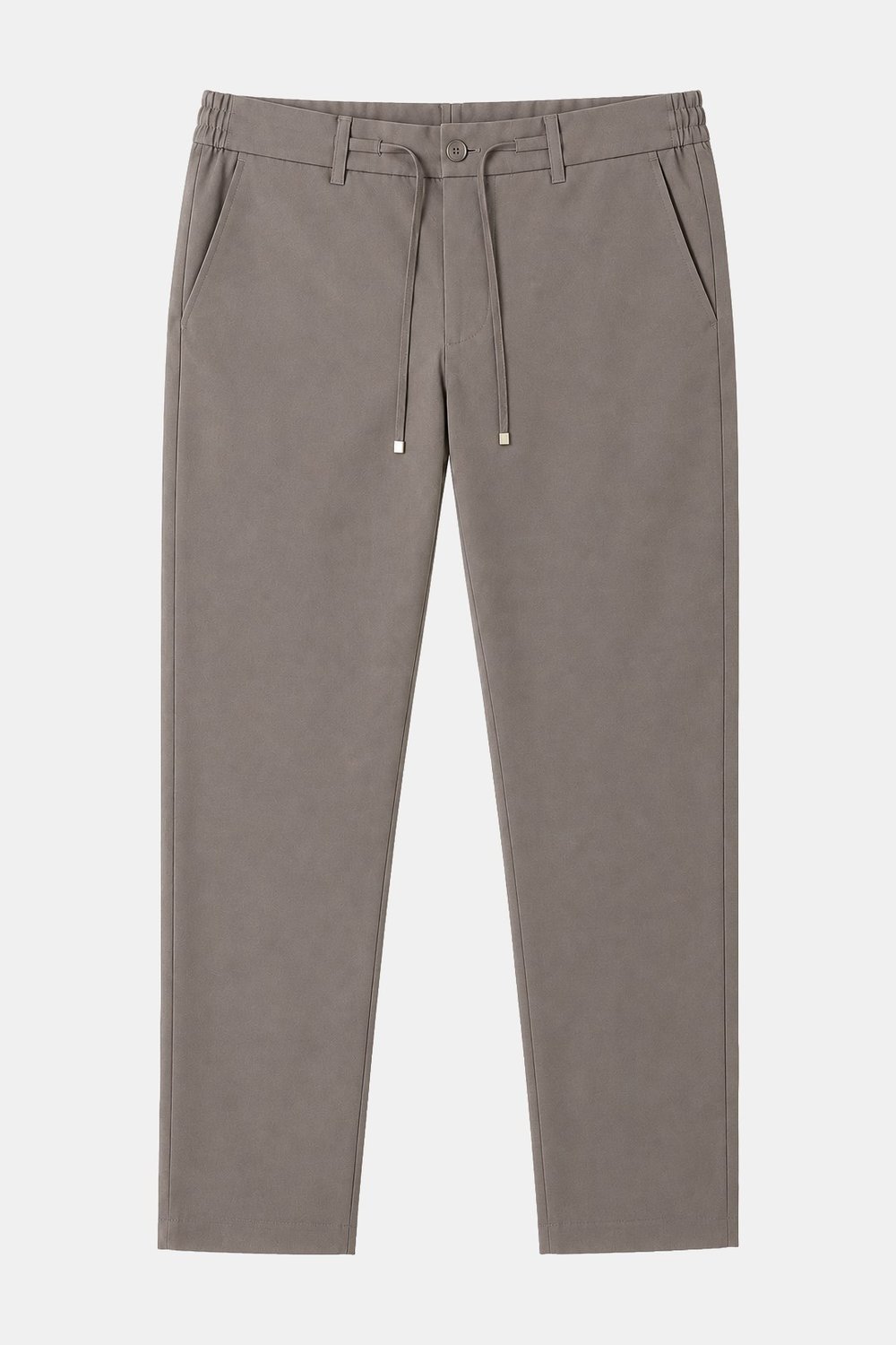 Kahve Dokulu Arka Lastikli Köprü Kemerli Bağcıklı Slim Fit Jogger Pantolon