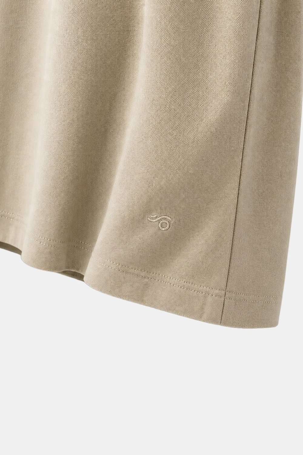 Koyu Krem %100 Pamuk Regular Fit Dokuma Bisiklet Yaka Basic T-Shirt