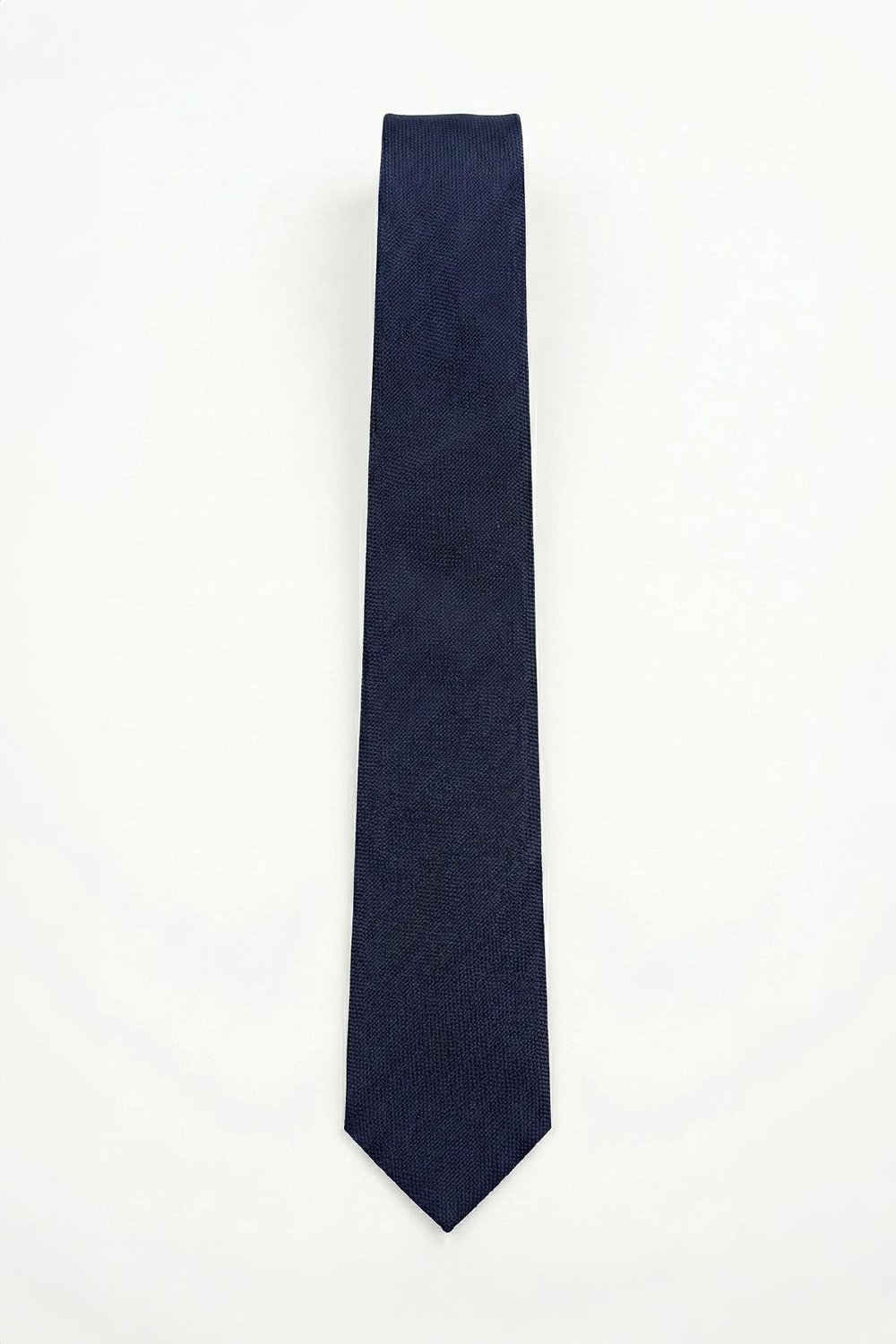 Lacivert Kravat ve Kum Desenli Mendil 