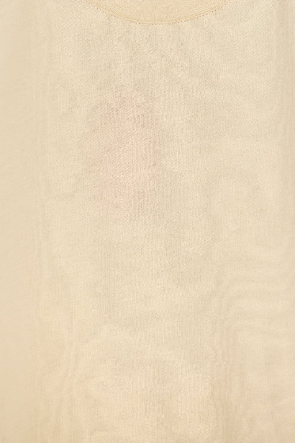 Erkek Krem Normal Kesim Regular Fit %100 Pamuk Bisiklet Yaka Basic Tişört