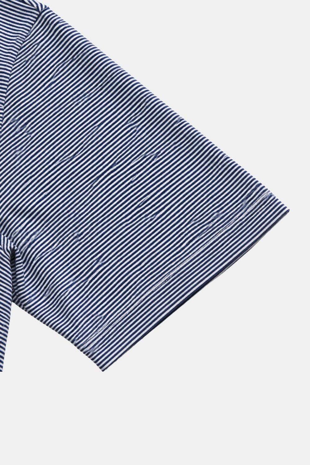 Lacivert-Beyaz %100 Pamuk Regular Fit Bisiklet Yaka Basic T-shirt