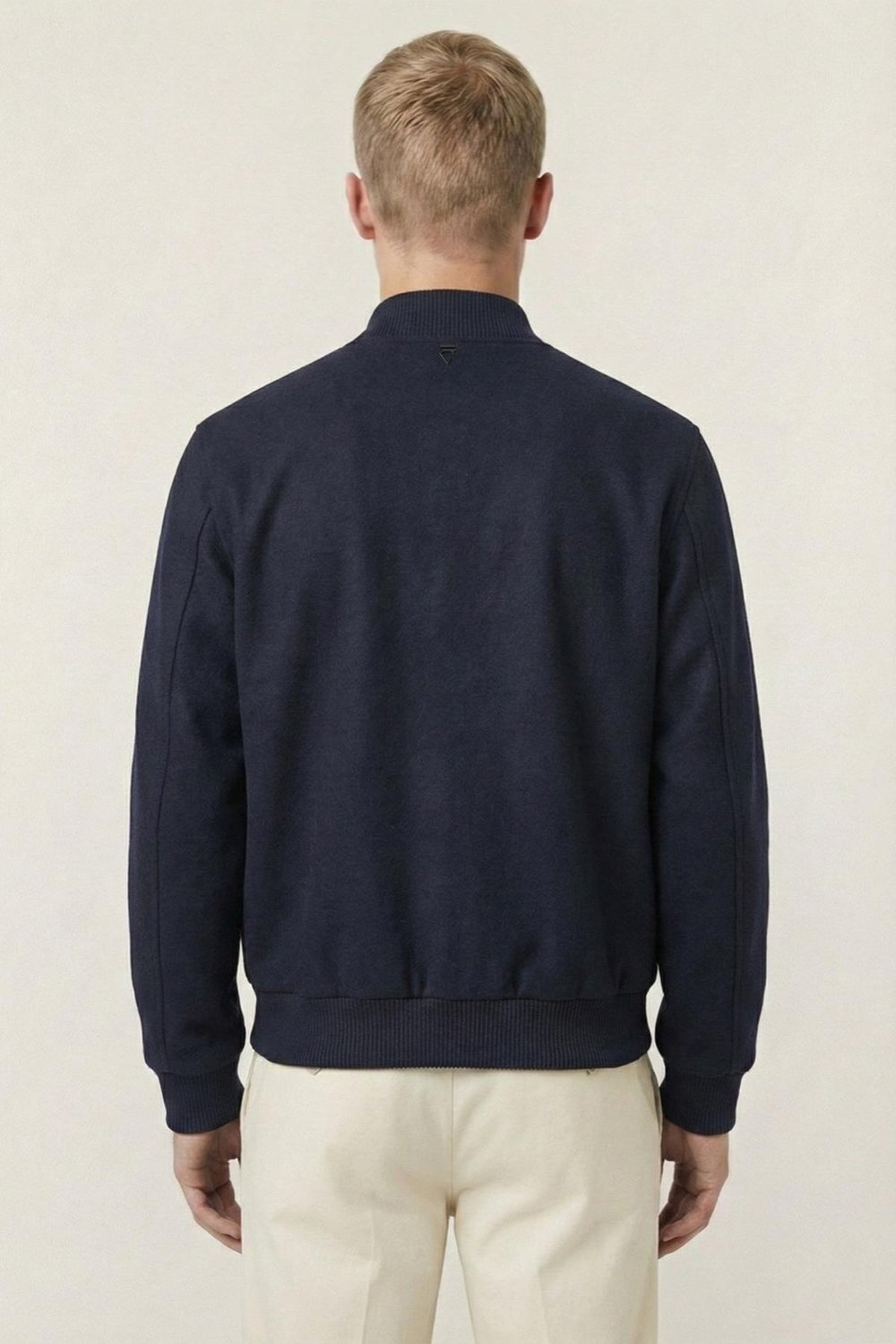 Giotelli Lacivert Regular Fit Yünlü Kolej Yaka Kaşe Erkek Mont