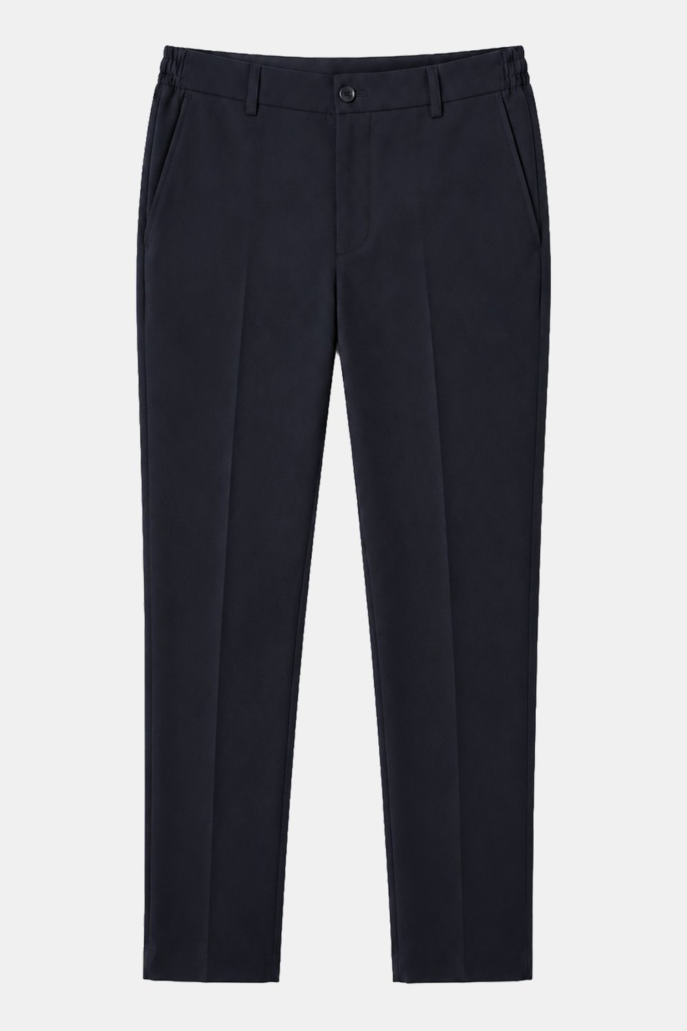 Lacivert Regular Fit 6 Drop Mono Yaka Pamuklu Astarsız Takım Elbise