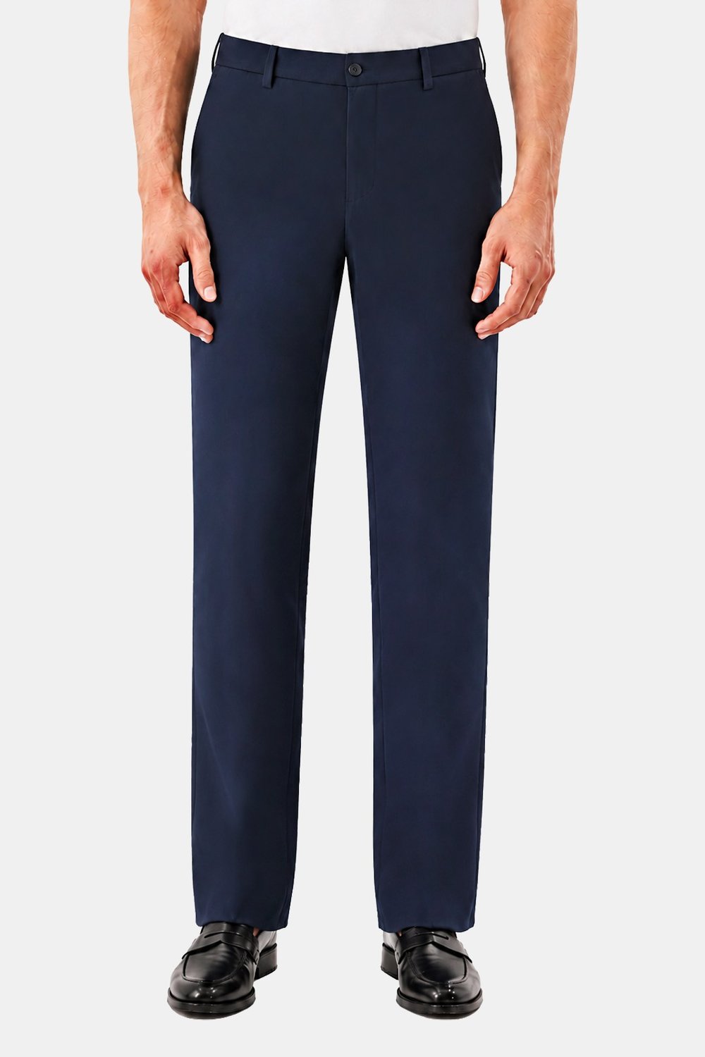 Lacivert Yanı Lastikli Köprülü Kemerli Slim Fit Jogger Pantolon