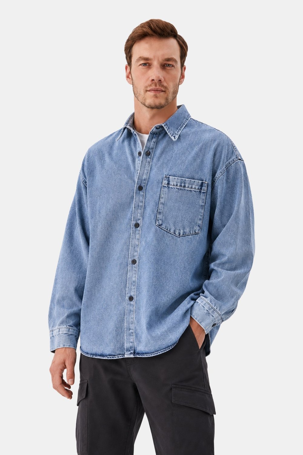 Mavi Regular Fit Pamuk Cepli Uzun Kollu Denim Ceket Gömlek