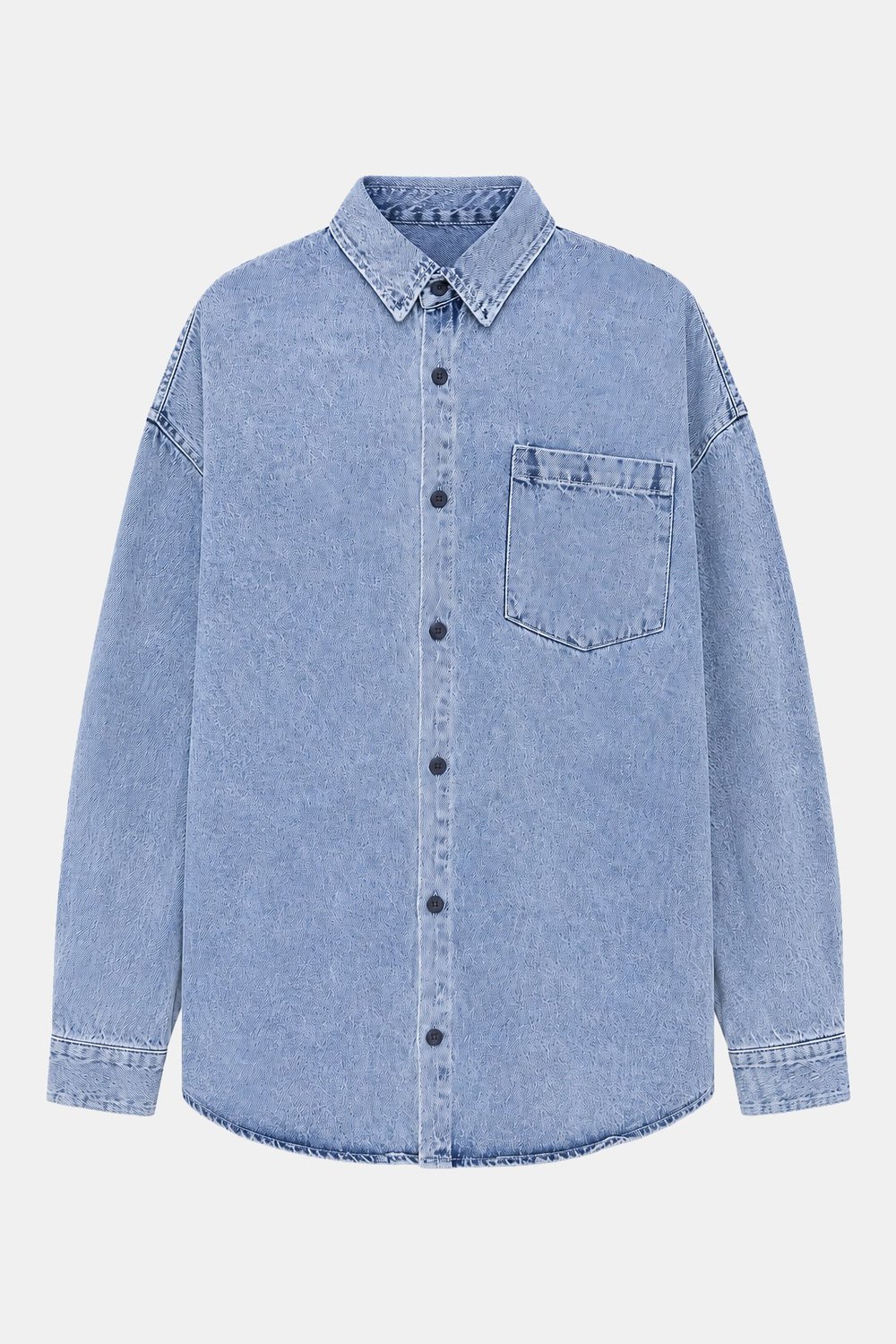 Mavi Regular Fit Pamuk Cepli Uzun Kollu Denim Ceket Gömlek