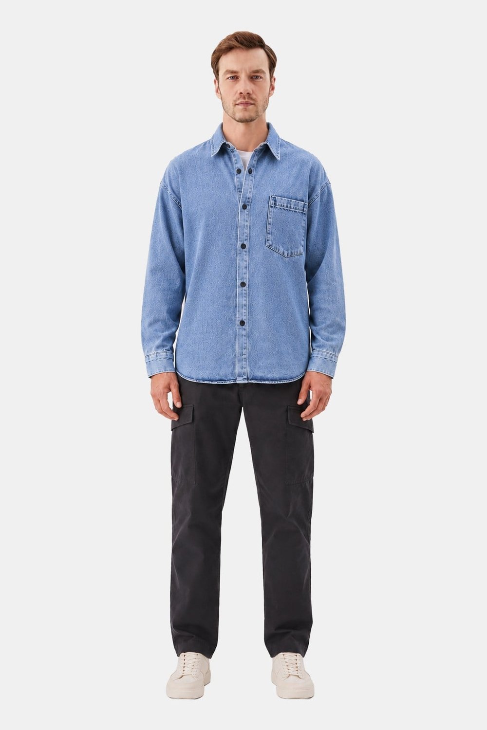 Mavi Regular Fit Pamuk Cepli Uzun Kollu Denim Ceket Gömlek