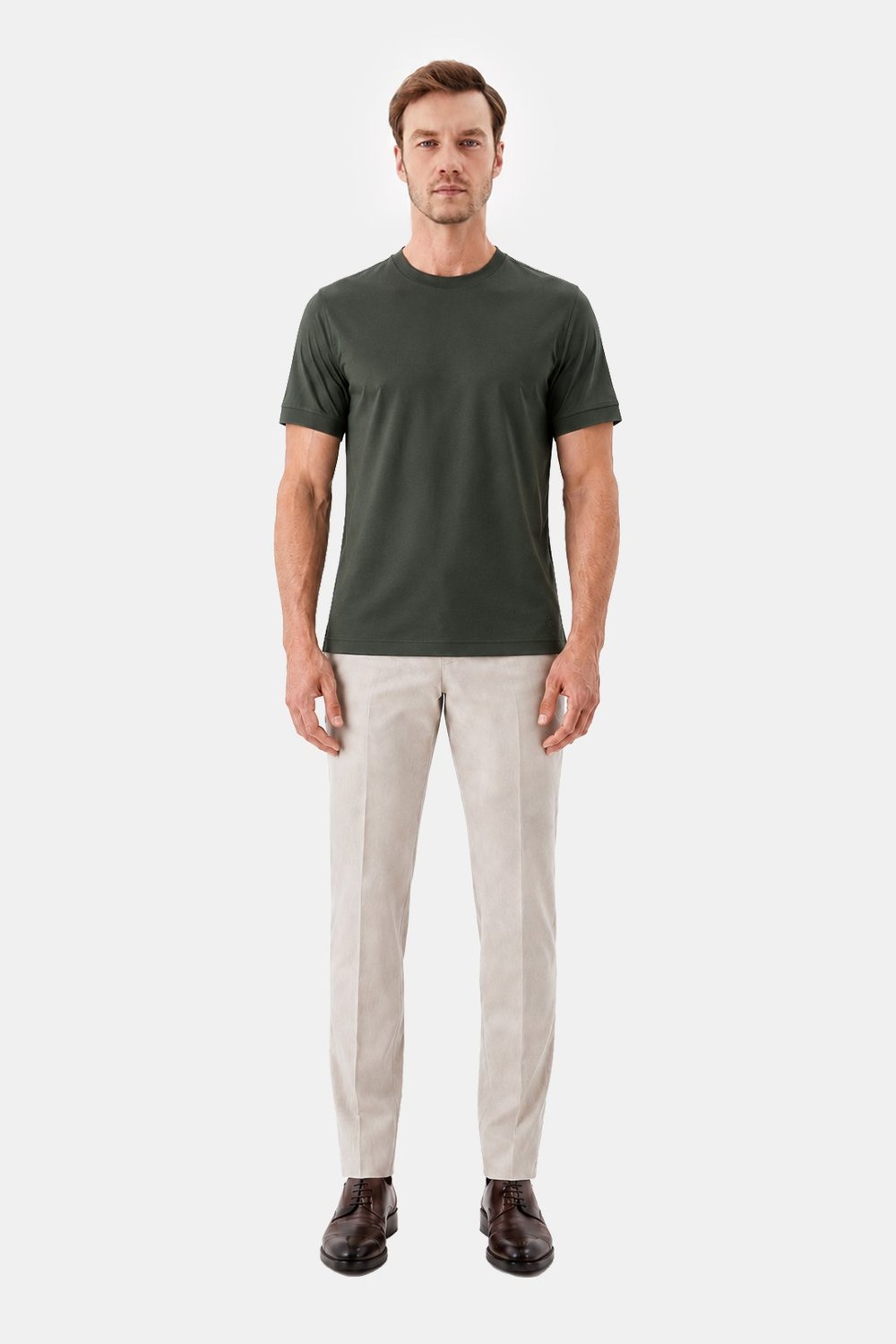 Nefti %100 Pamuk Regular Fit Bisiklet Yaka Basic T-shirt