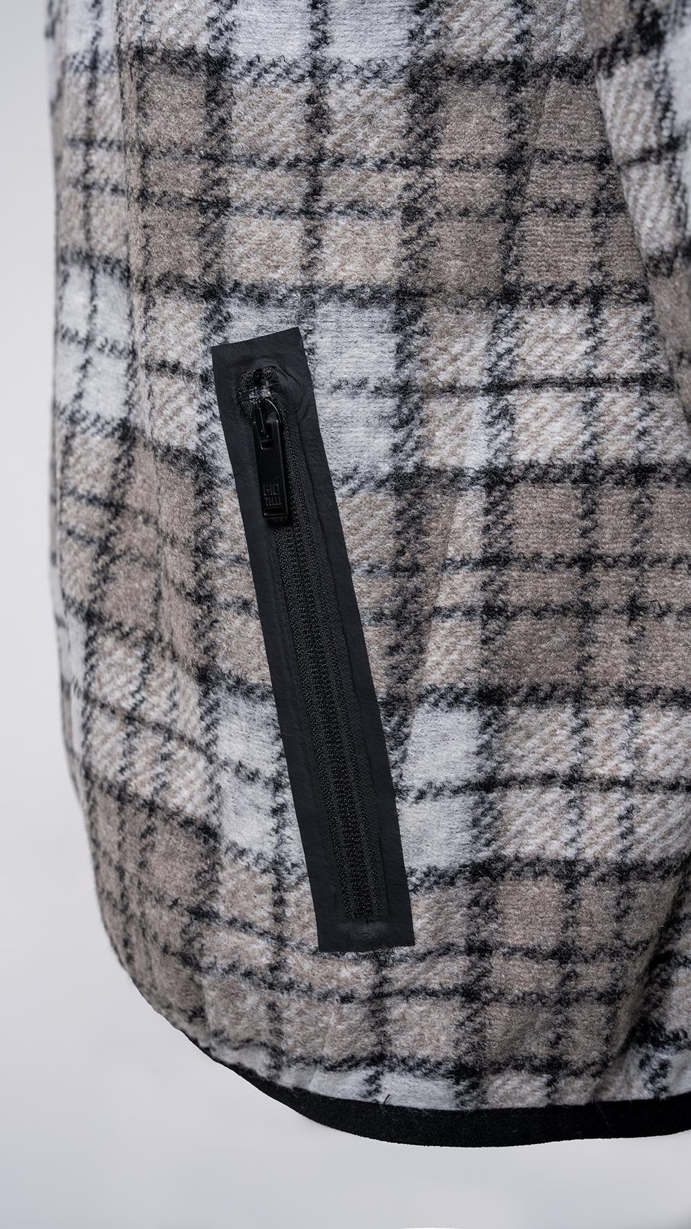 Giotelli Bej Regular Fit Yün Karışımlı Kapüşonlu Örme Erkek Mont