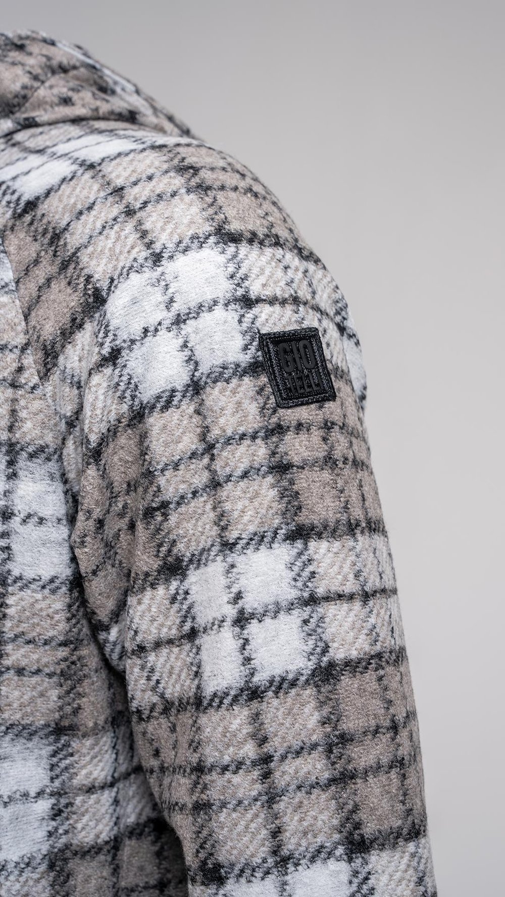 Giotelli Bej Regular Fit Yün Karışımlı Kapüşonlu Örme Erkek Mont