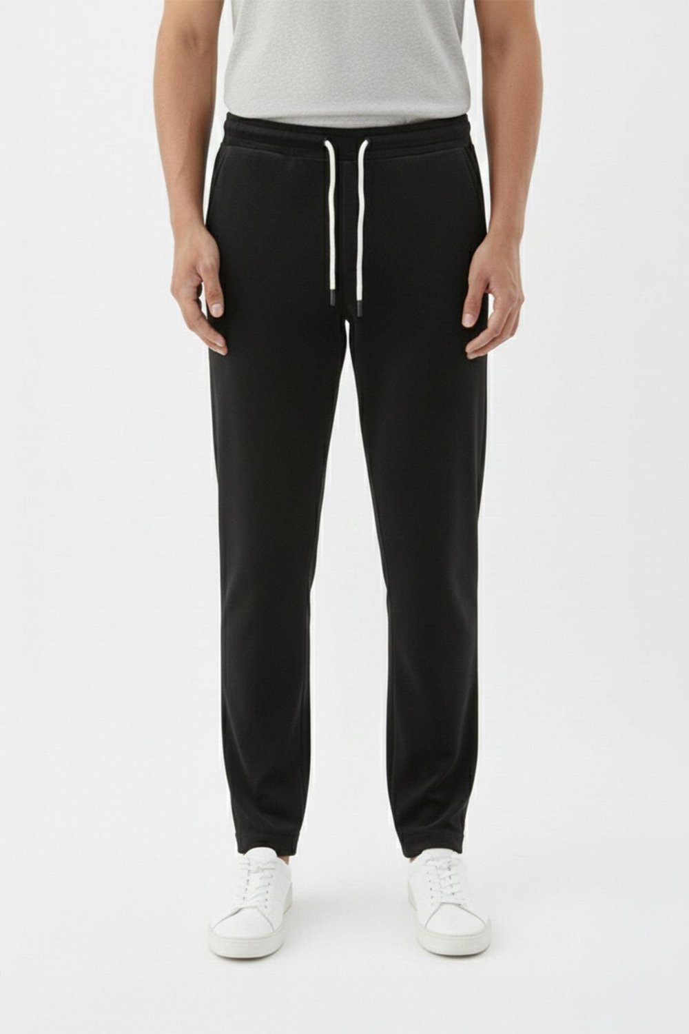 Giotelli Siyah Regular Fit Pamuk Karışımlı Jogger Erkek Eşofman Altı