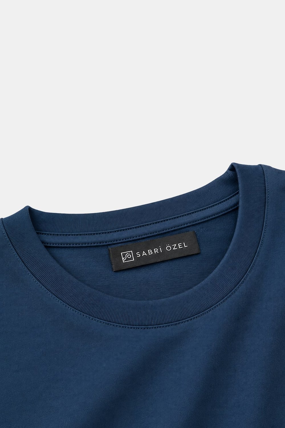 Petrol Mavisi %100 Pamuk Regular Fit Bisiklet Yaka Basic T-shirt