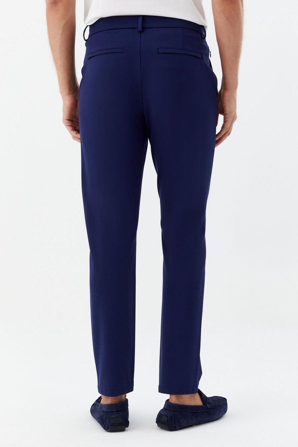 Regular Fit Fermuar Detaylı Erkek Pantolon Koyu Lacivert