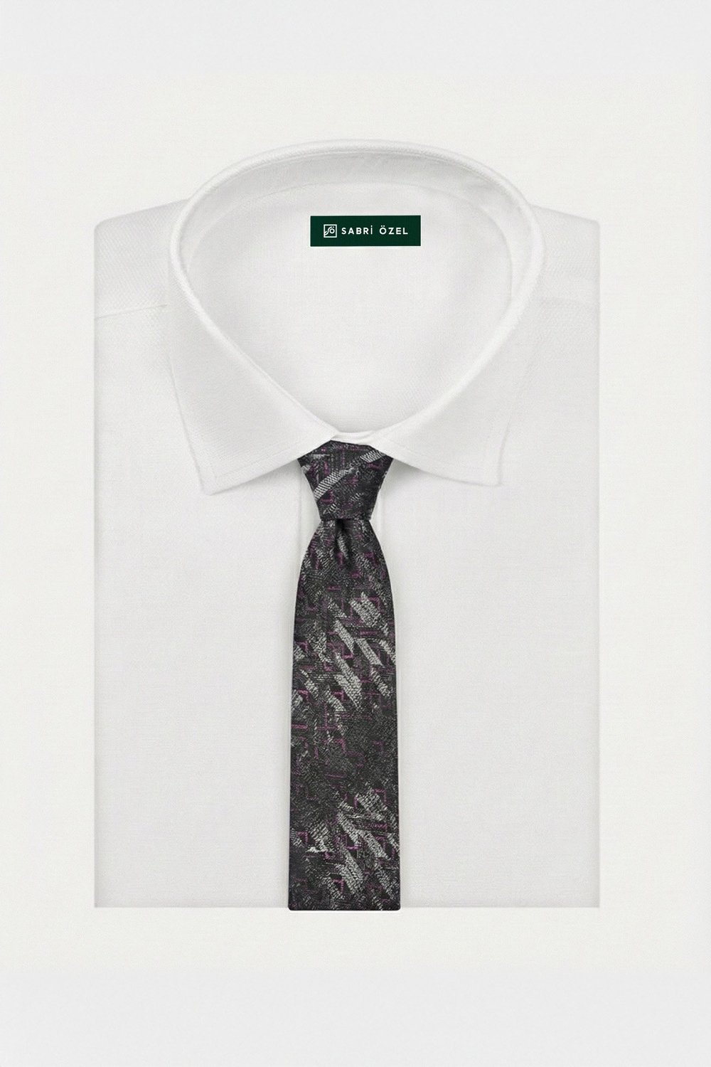 Sabri Özel Mor %100 Mikrofiber Erkek Kravat