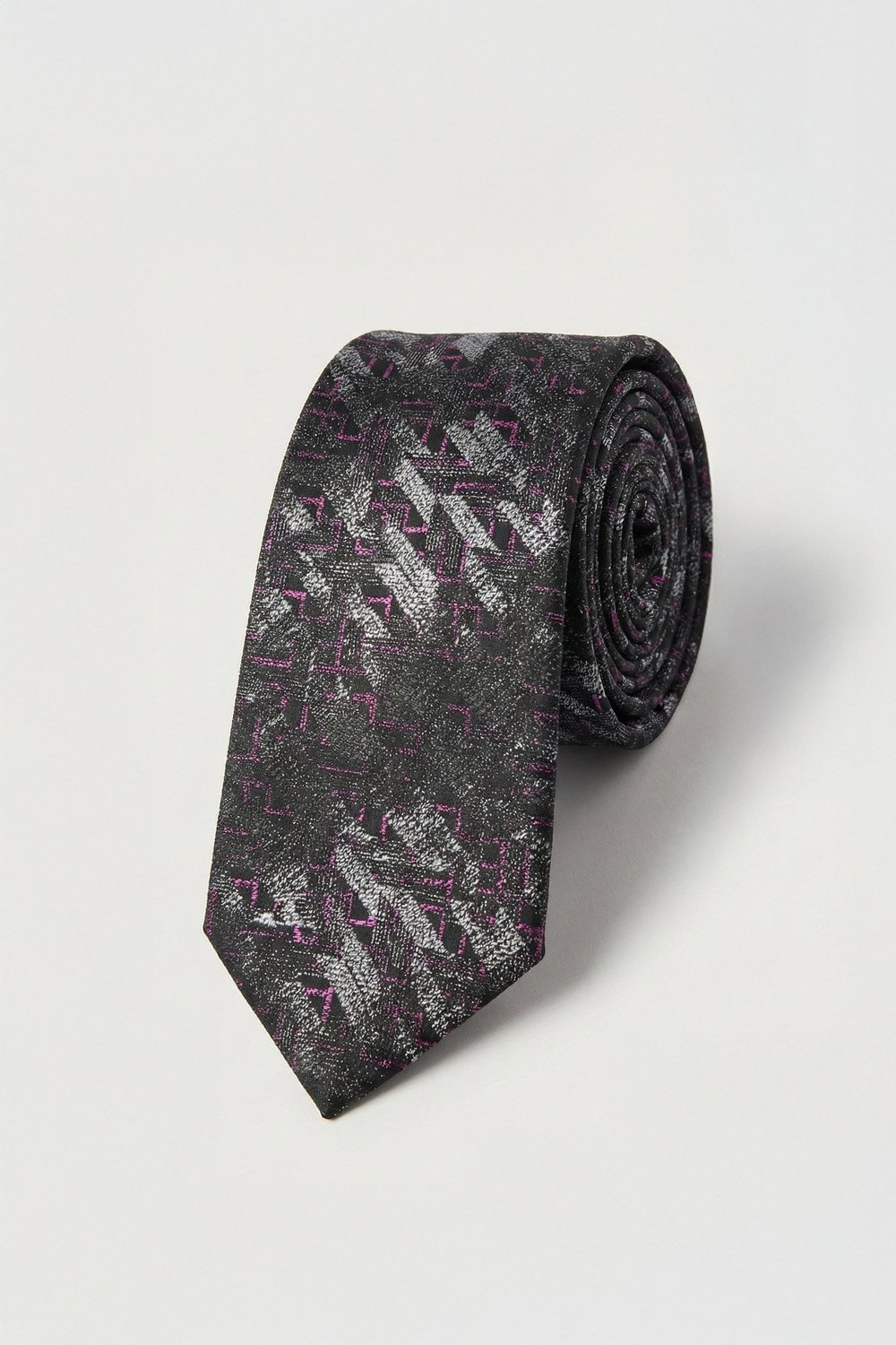 Sabri Özel Mor %100 Mikrofiber Erkek Kravat