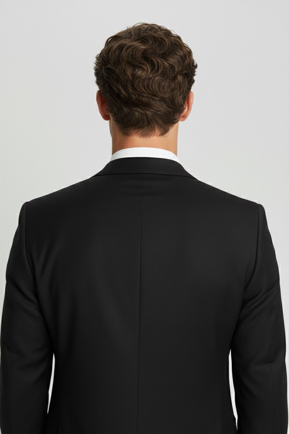 Siyah Slim Fit Çizgili Mono Yaka 6 Drop Erkek Takım Elbise