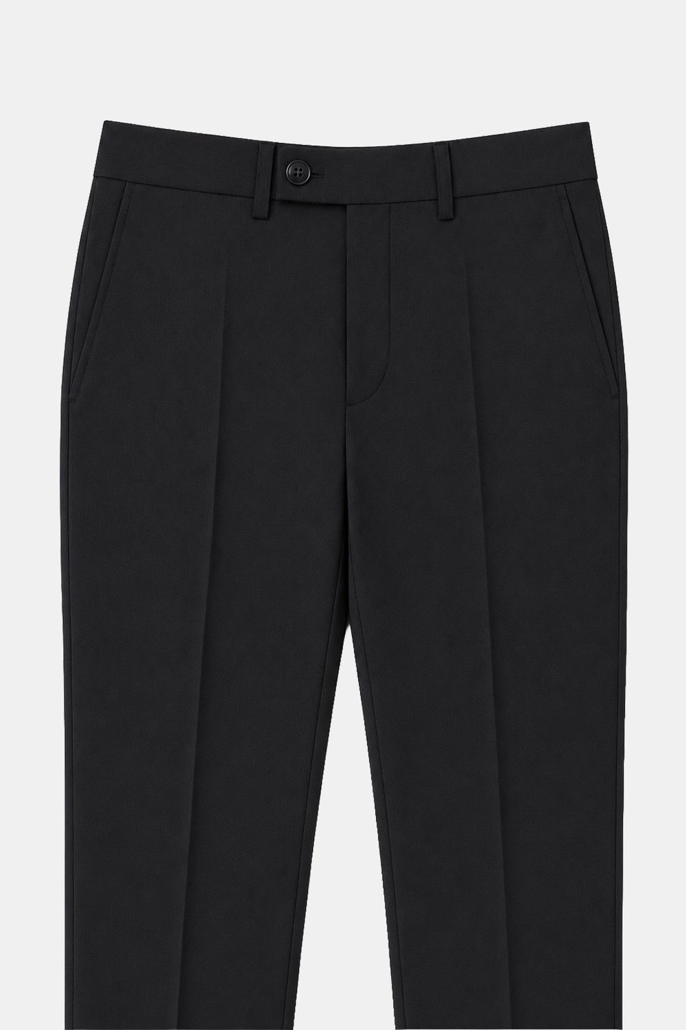 Siyah Slim Fit Düz Paça 6 Drop Mono Yaka Klasik Takım Elbise