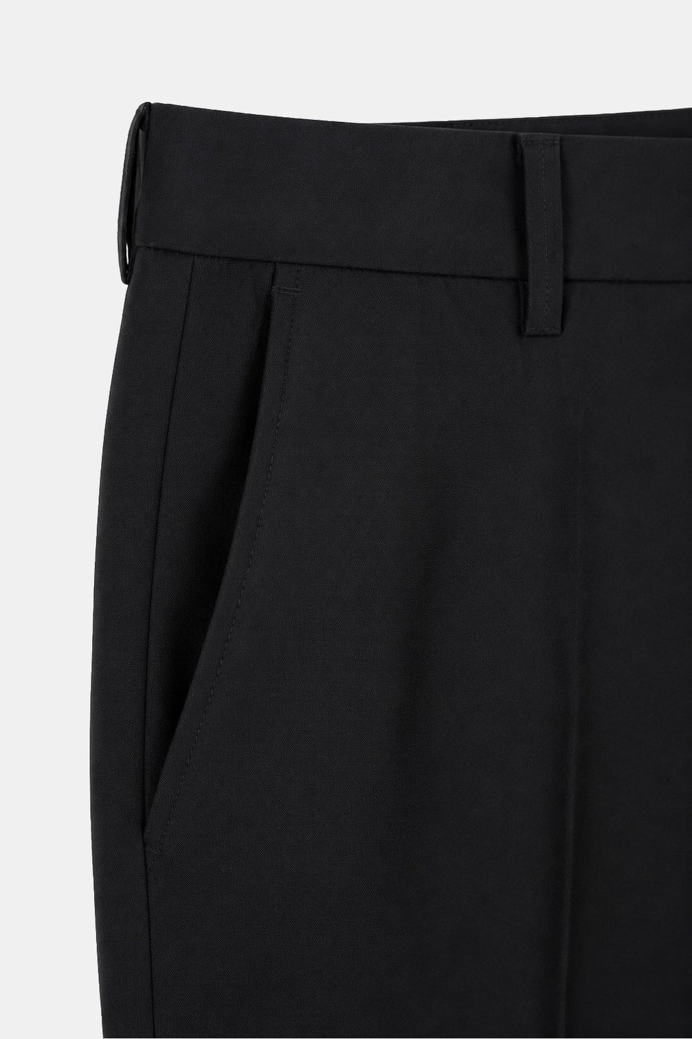 Siyah Yanı Lastikli Köprülü Kemerli Slim Fit Jogger Pantolon