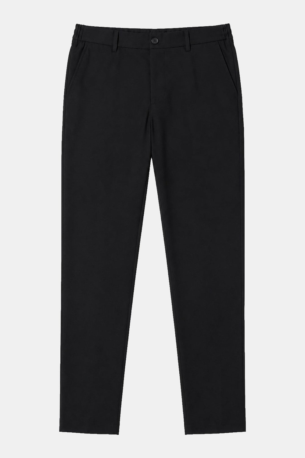 Siyah Yanı Lastikli Köprülü Kemerli Slim Fit Jogger Pantolon