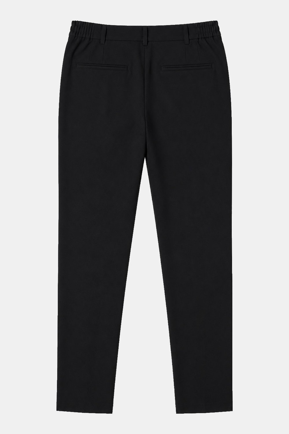 Siyah Yanı Lastikli Köprülü Kemerli Slim Fit Jogger Pantolon