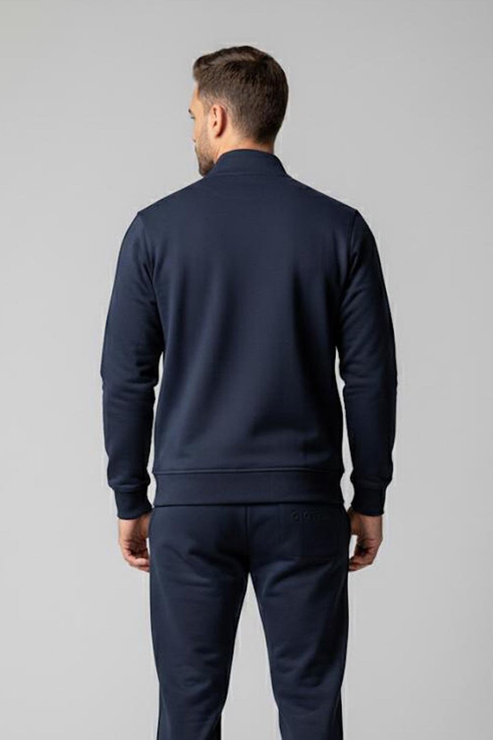 Giotelli Lacivert Regular Fit Pamuk Karışımlı Fermuarlı Erkek Eşofman Takımı