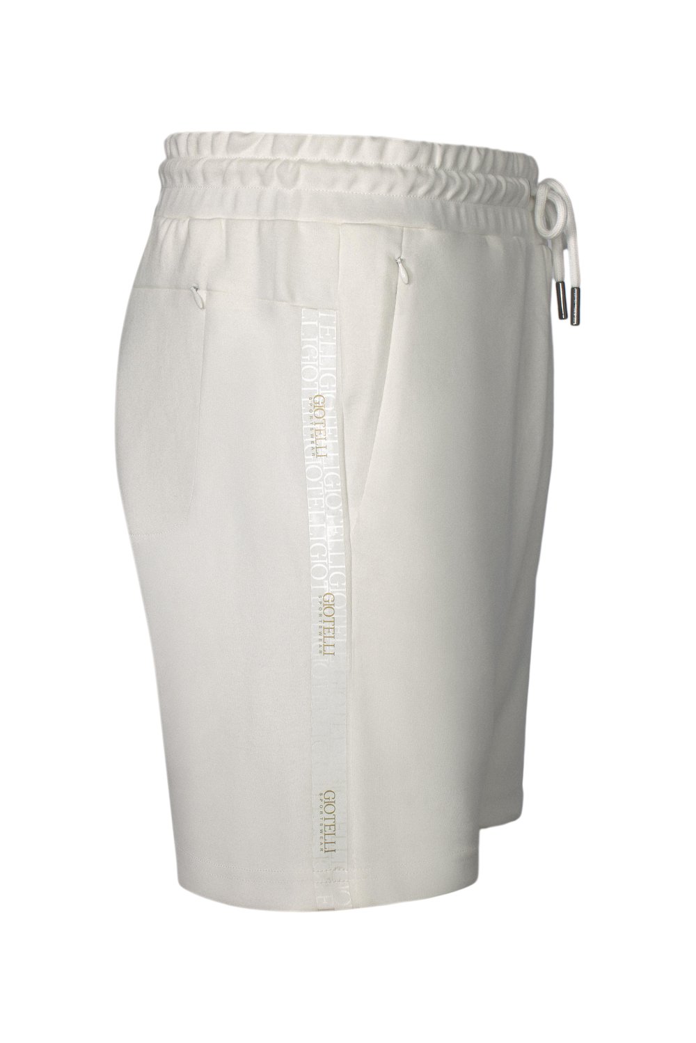 Giotelli Ekru Regular Fit Pamuk Karışımlı Bisiklet Yaka Şortlu Erkek Eşofman Takımı