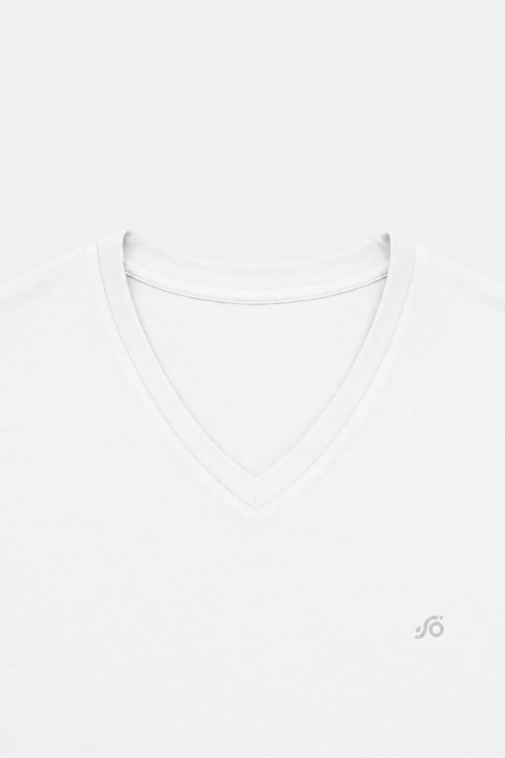 T-Shirt V Yaka Beyaz