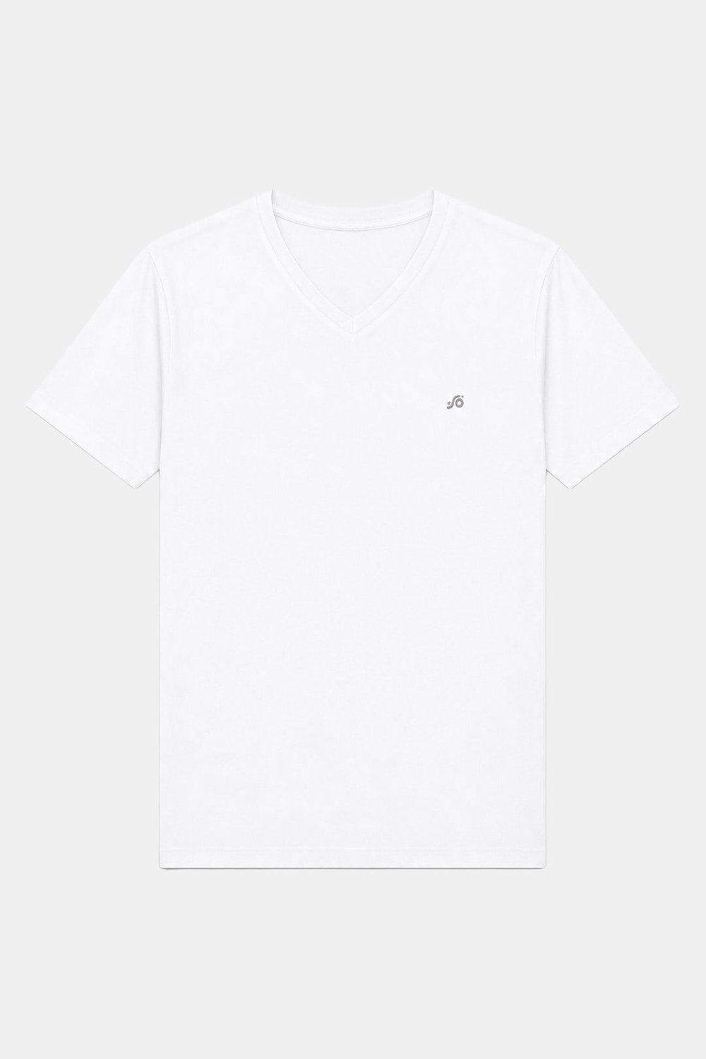 T-Shirt V Yaka Beyaz