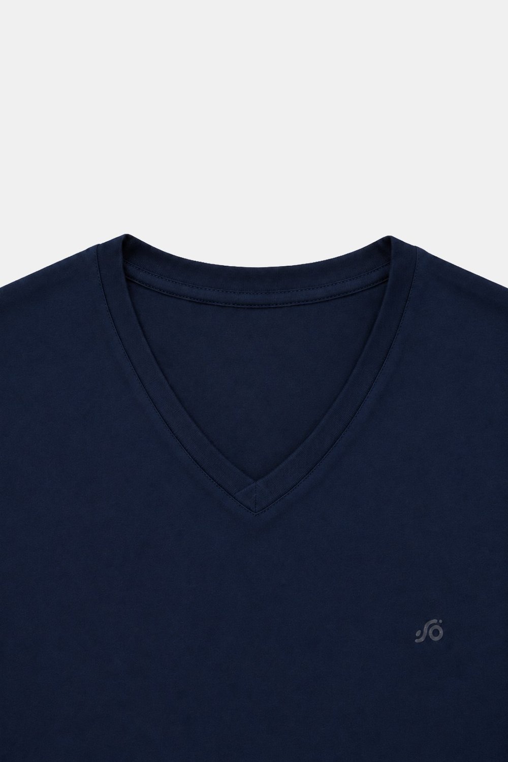 T-Shirt V Yaka Lacivert