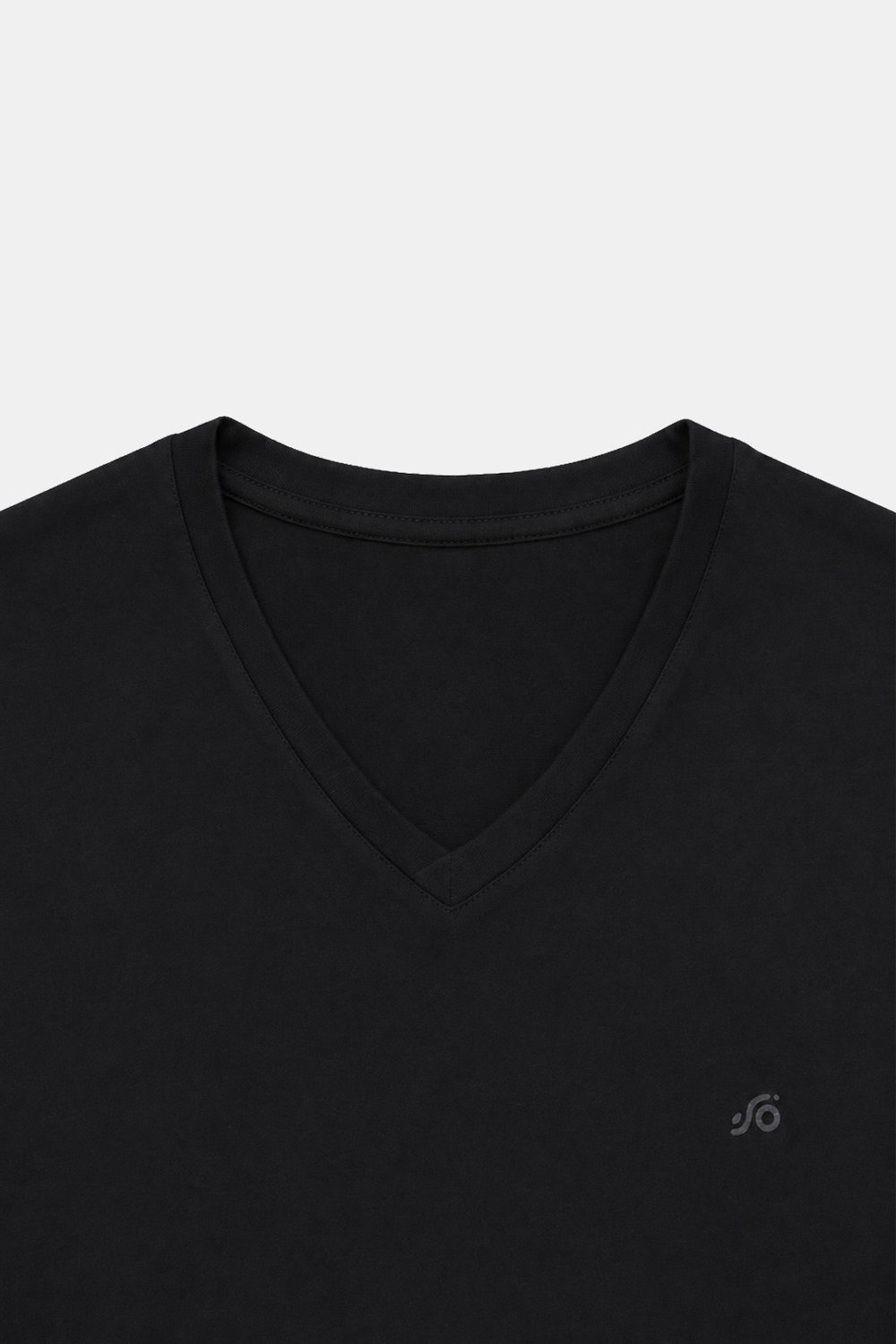 T-Shirt V Yaka Siyah