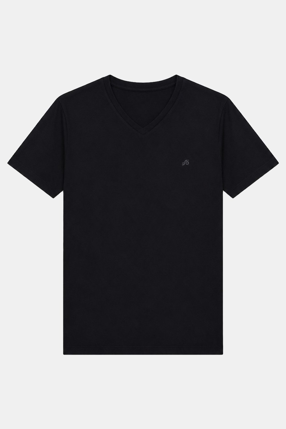 T-Shirt V Yaka Siyah