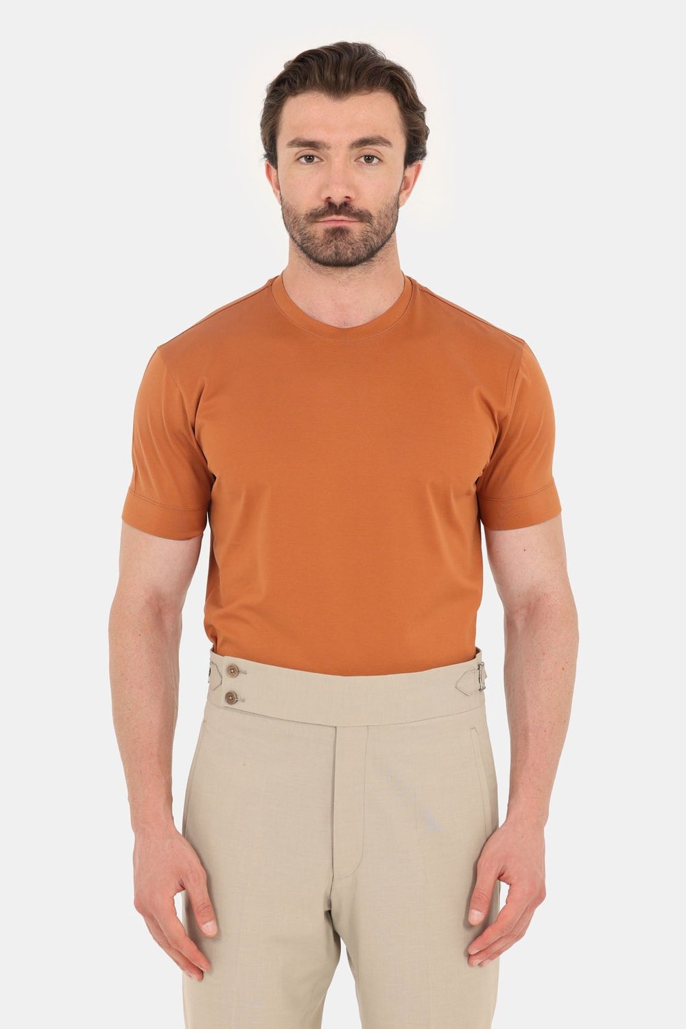 Tarçın %100 Pamuk Regular Fit Bisiklet Yaka Basic T-shirt
