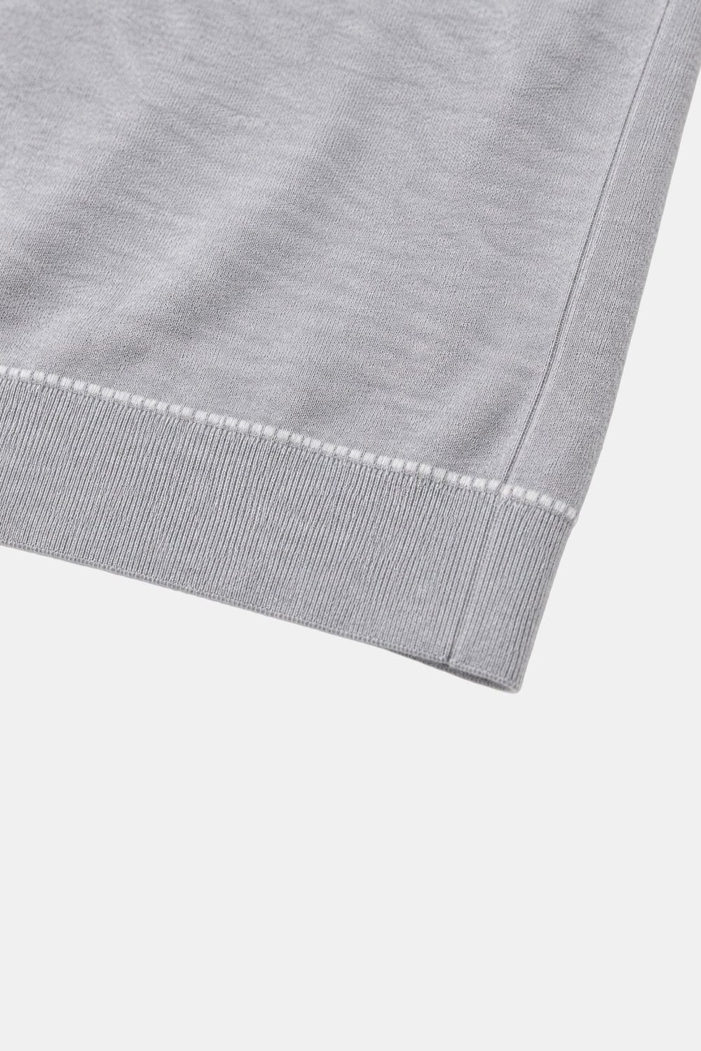 Taş %100 Pamuk Fermuarlı Polo Yaka Triko T-Shirt