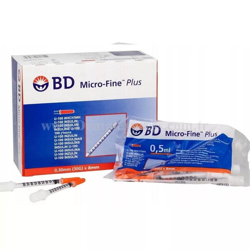 BD 0.5 ML İnsülin Enjektörü 100Lü Paket