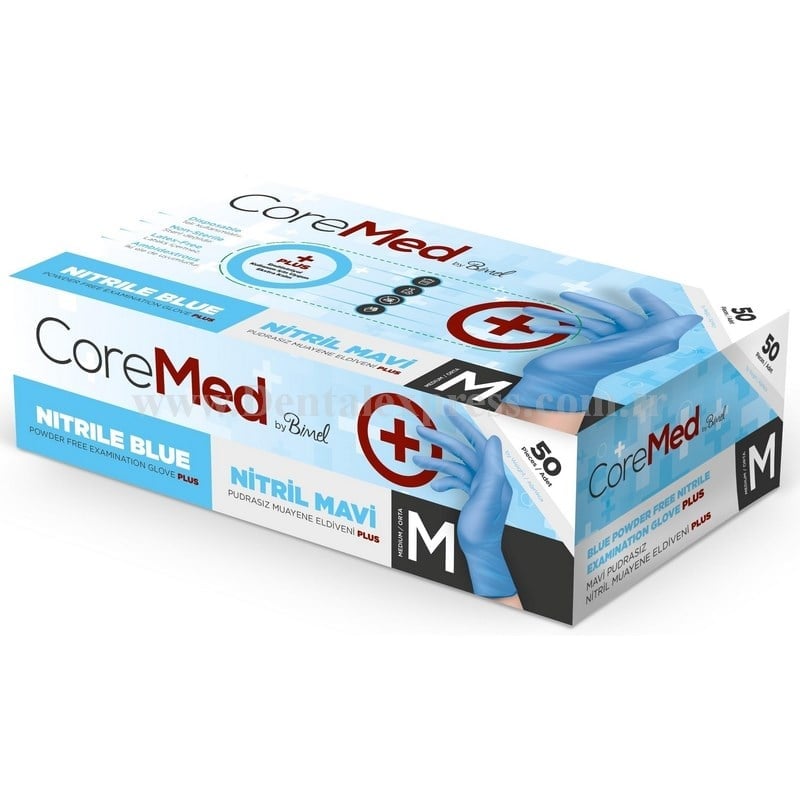 Bimel Coremed Pudrasız Nitril Mavi Eldiven