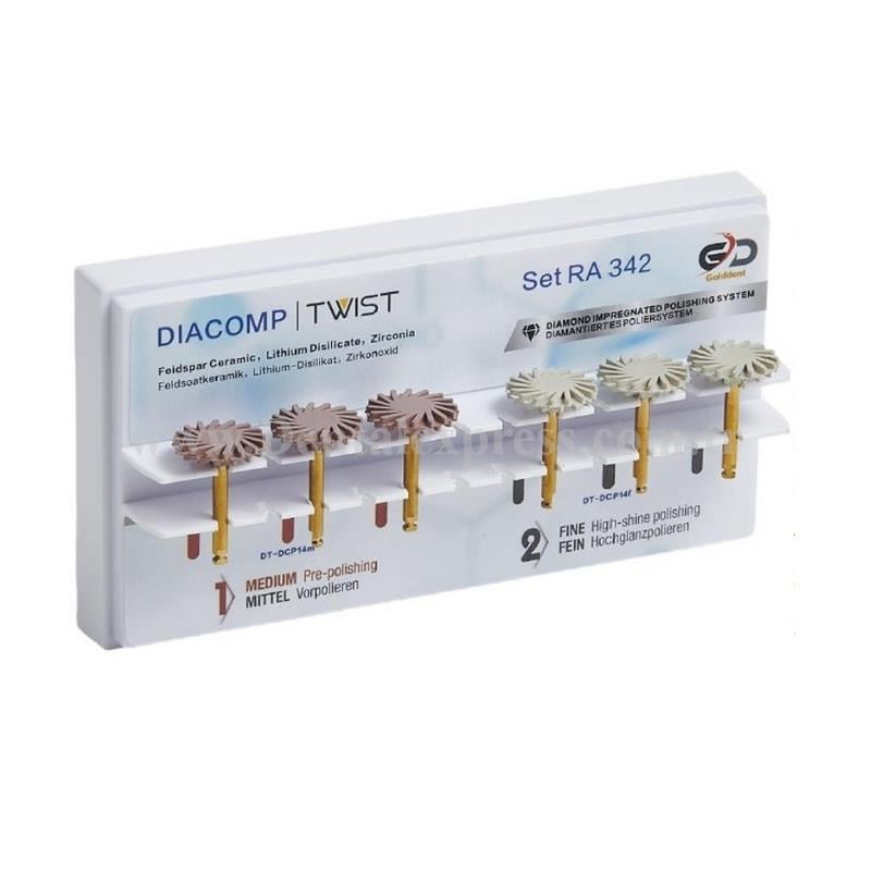 Golddent DiaComp Twist Polisaj Seti