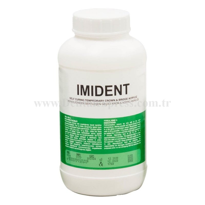 Imicryl İmident Geçici Kron ve Köprü Akriliği Tozu 450 Gr
