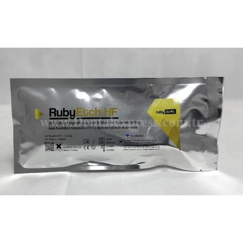 RubyDent Ruby Etch Hf Porselen Asit 2 x 3ml