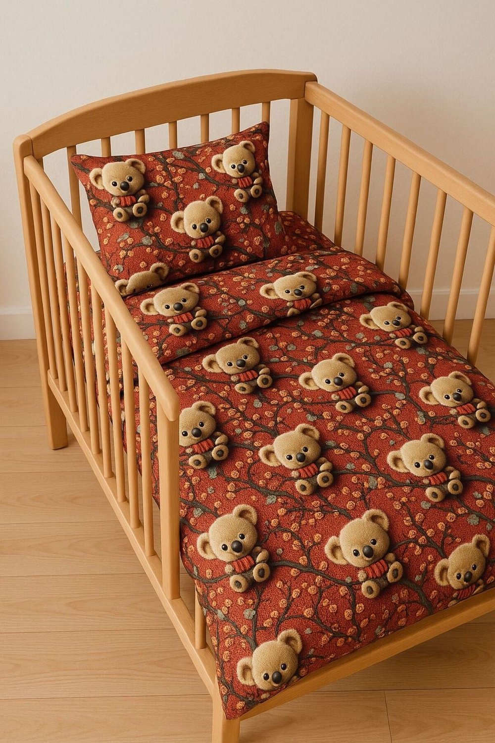 3D Efektli %100 Pamuk Bebek Nevresim Takımı Koala 4 Parça