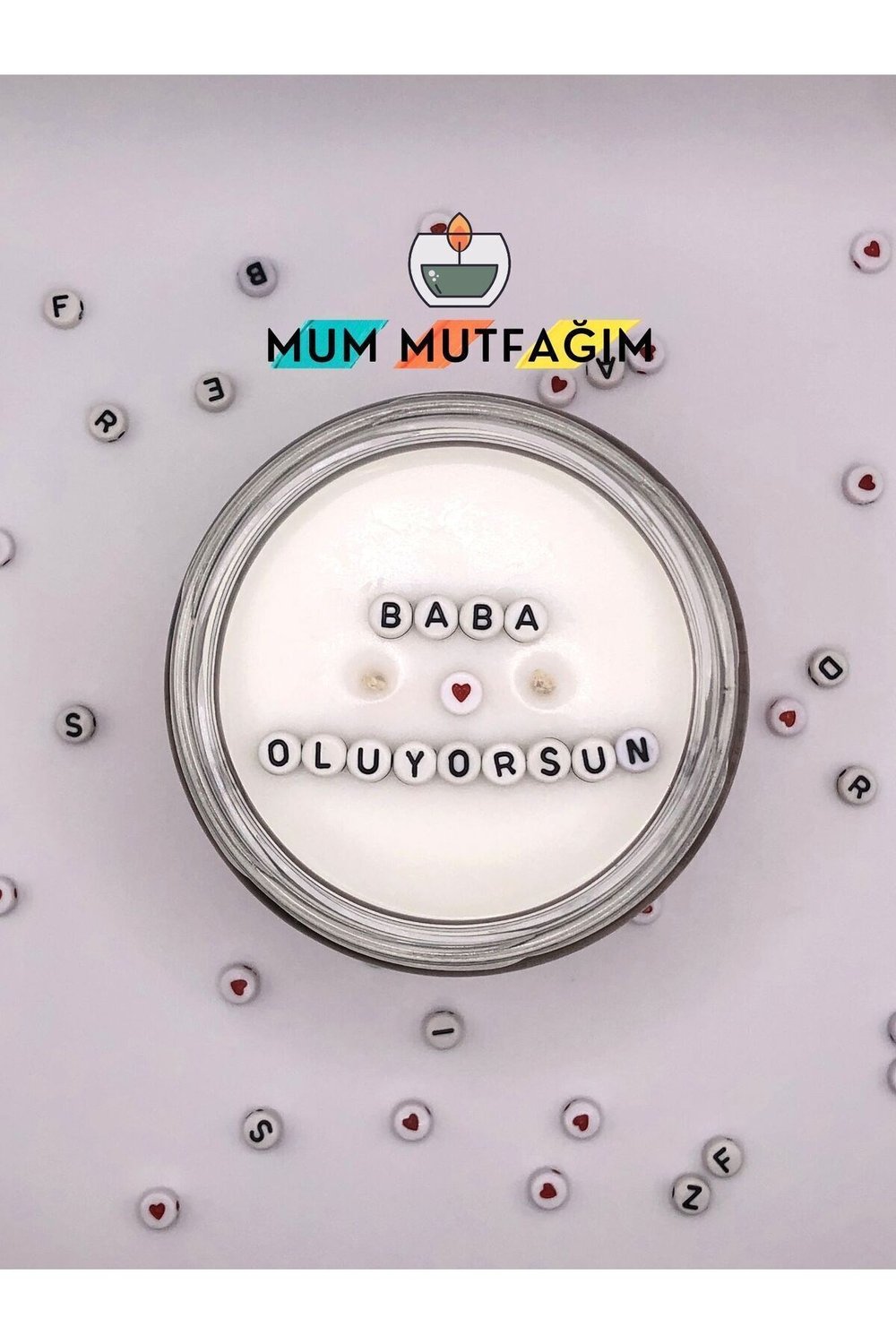 Baba Oluyorsun Yazılı Mum, Yanarken Içinden Yazı Çıkan Mum, Gizli Mesajlı Mum, Anne Çocuk, Hamile