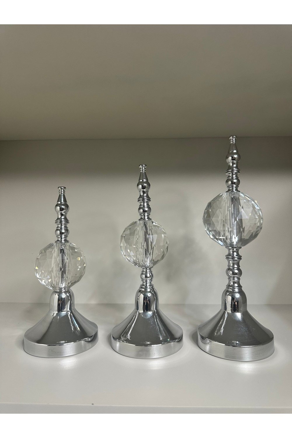 DEKORATİF ÜÇLÜ KRİSTAL KÜRE İTHAL
