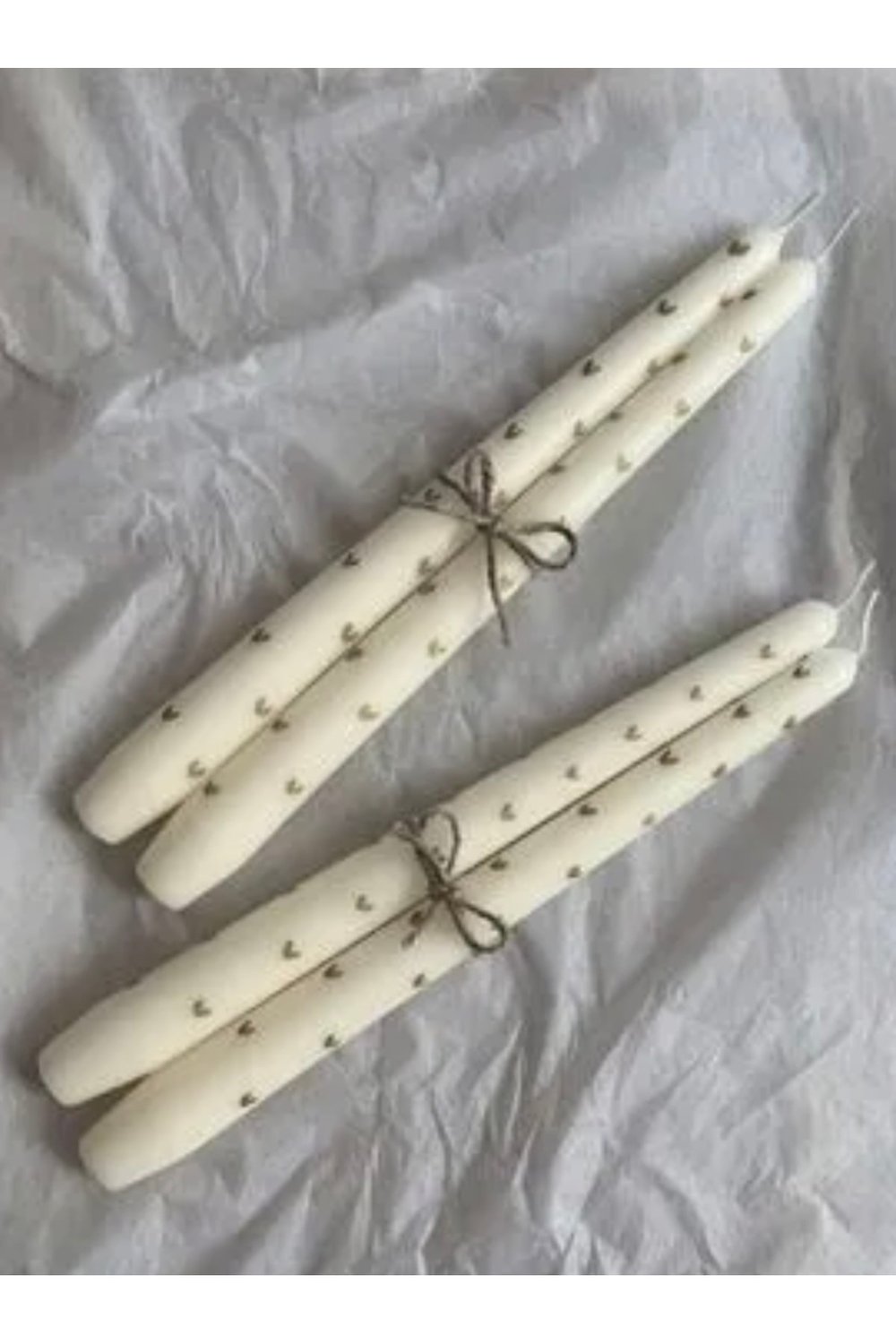 Kalp Desenli Şamdan Mumu 2li Set