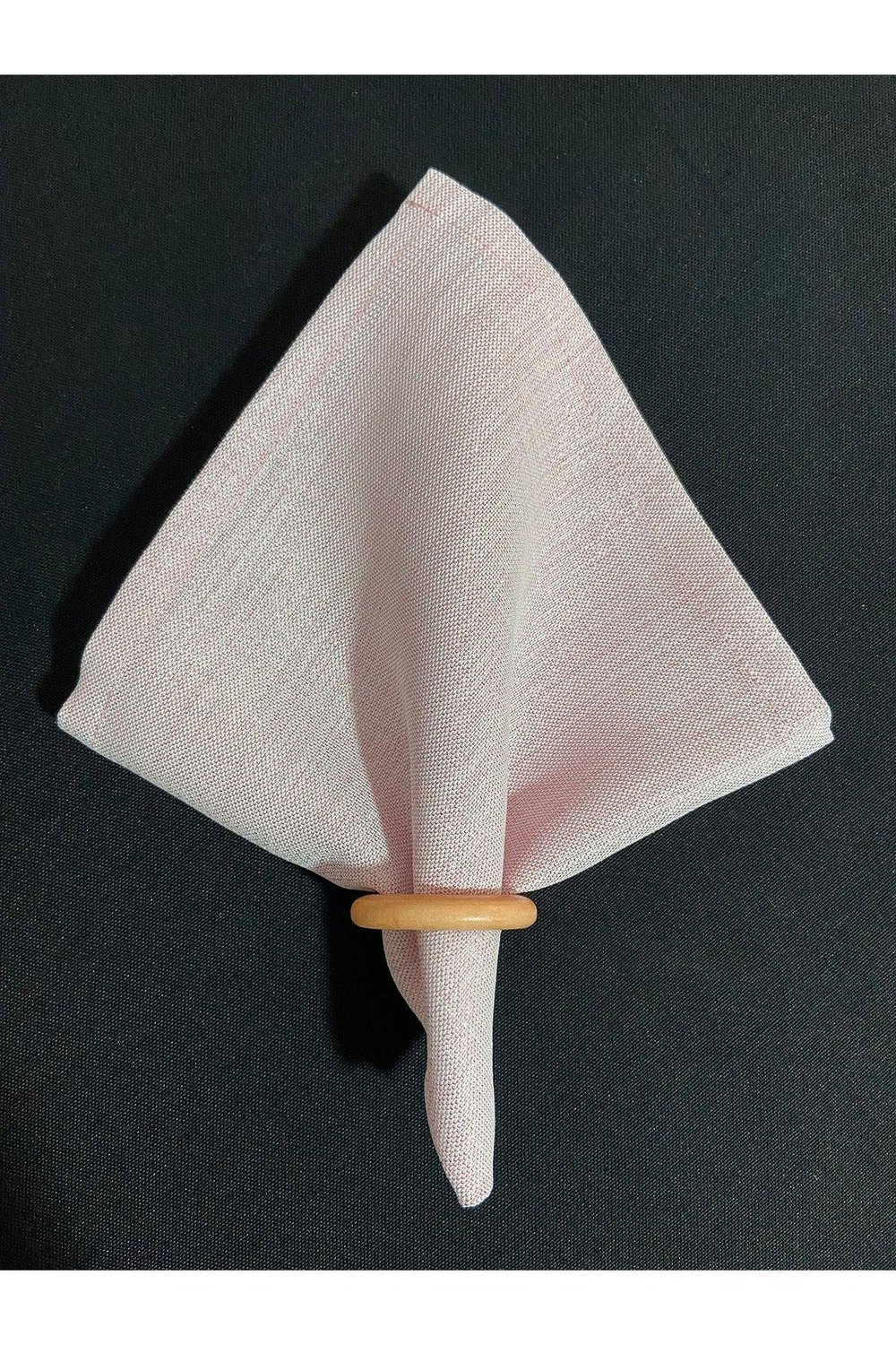 Keten Görünümlü Simli Dertsiz Servis Peçetesi 35x35 Pembe 12 Adet