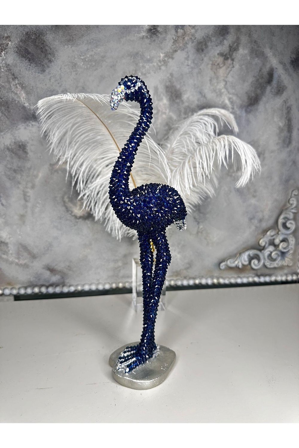 Kristal Taşlı Dekoratif Flamingo
